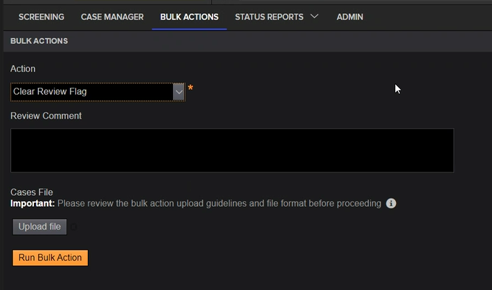 Bulk Clear Review Required Flags