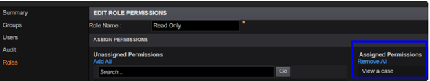 View a Case (Read Only) Permissions.  