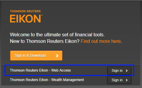 Eikon Web Access